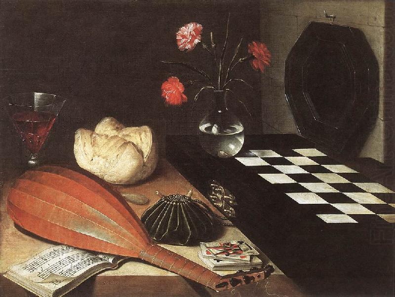 BAUGIN, Lubin Still-life with Chessboard (The Five Senses) fg china oil painting image